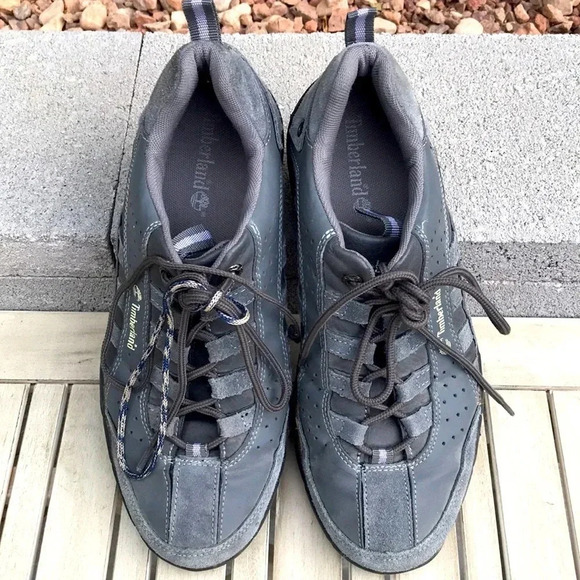 Timberland Grey Suede Leather Sneakers - Picture 1 of 7